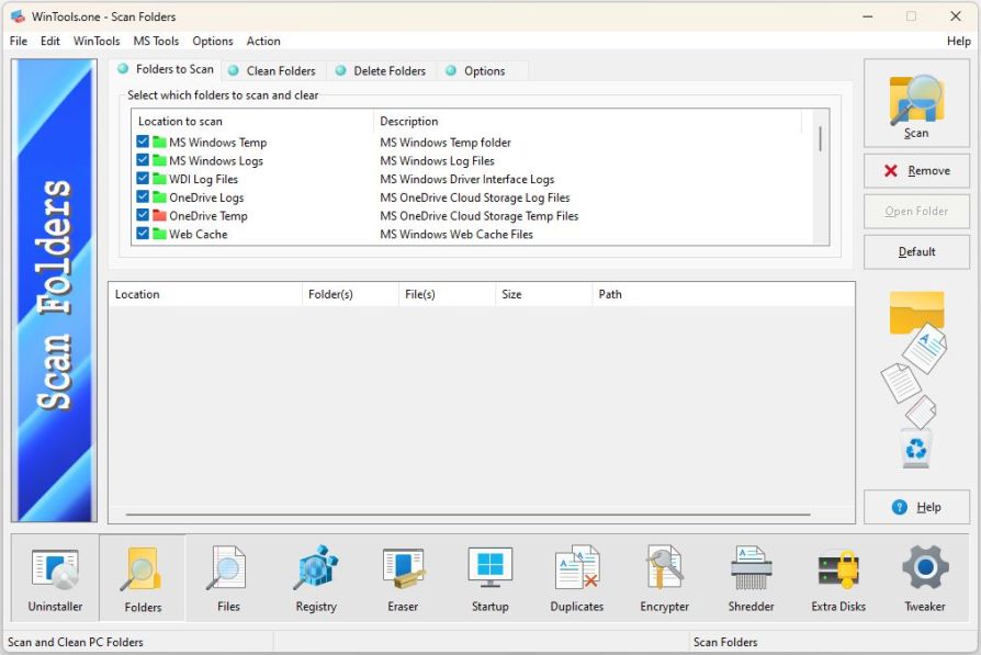 WinTools.one: Scan Folders