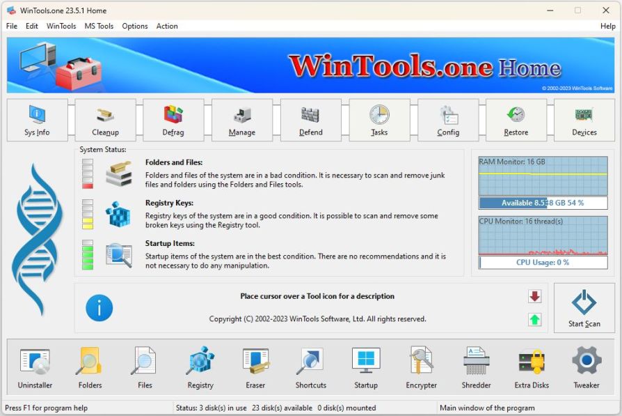 WinTools.one Home Edition
