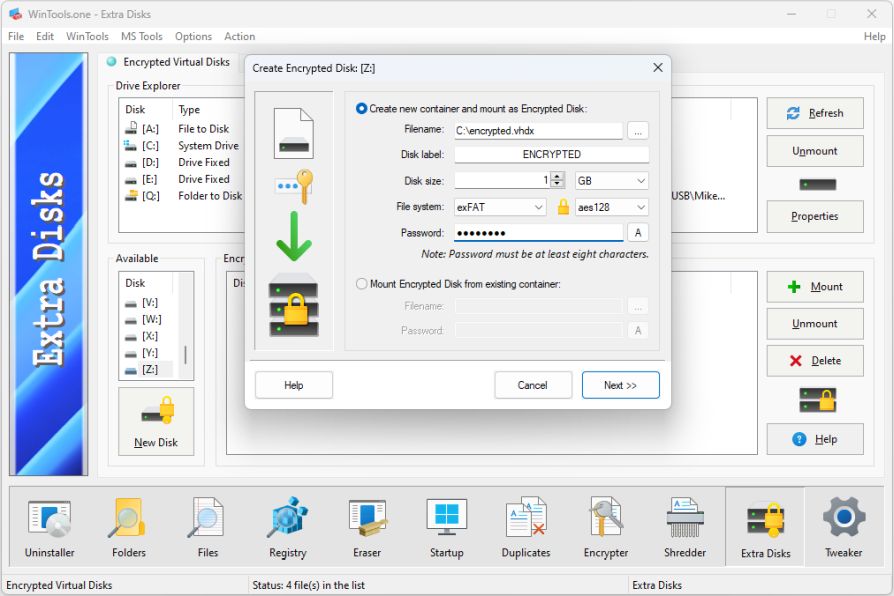 Create Encrypted Virtual Disks