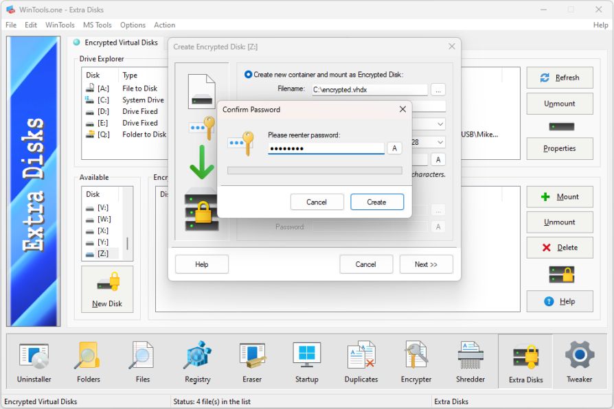 Create Encrypted Virtual Disks