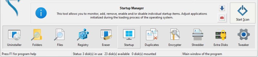 WinTools.one Startup Manager